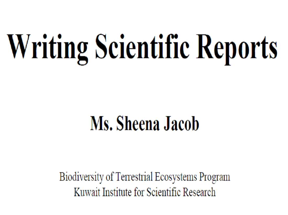 Writing Scientific Reports